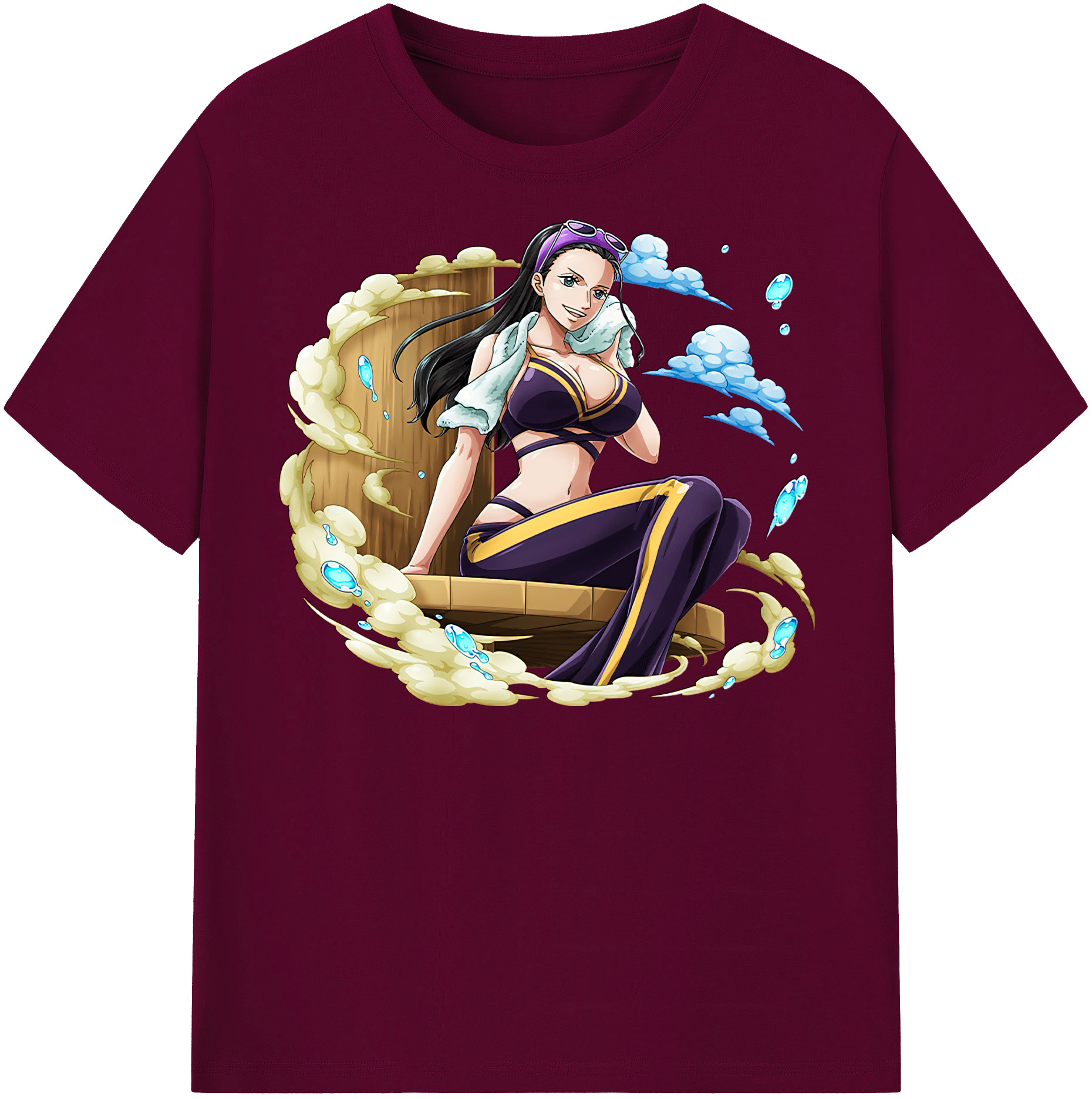 ワンピース ニコ・ロビン ONE PIECE Nico Robin レディースカジュアルプリントTシャツ（綿100％）